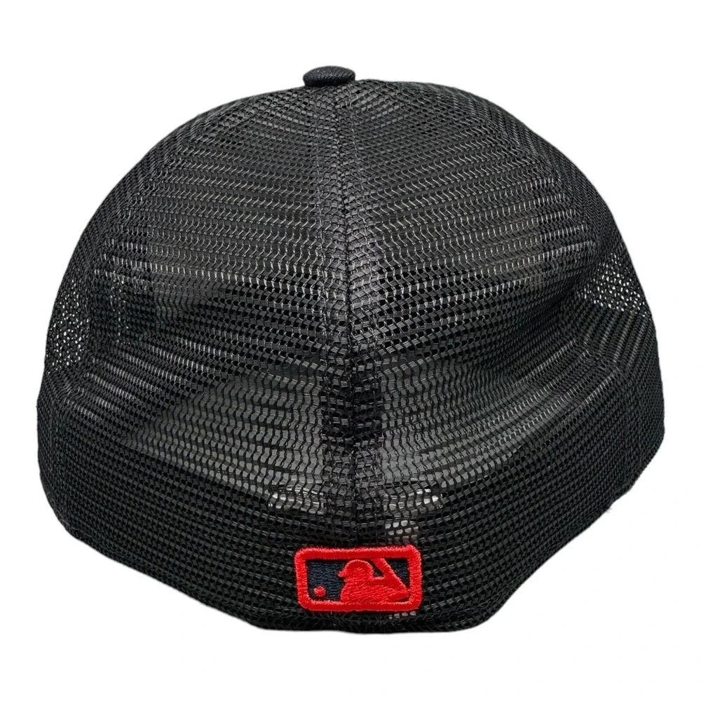 New Era 59FIFTY Atlanta Braves Mesh Black Red‎ Fitted Hat Cap Men's Sz 7 NWT